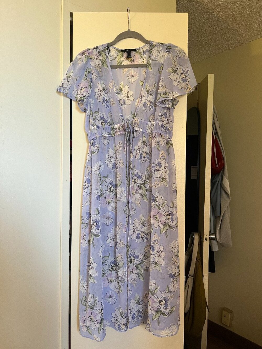Small Purple Blue Floral Top